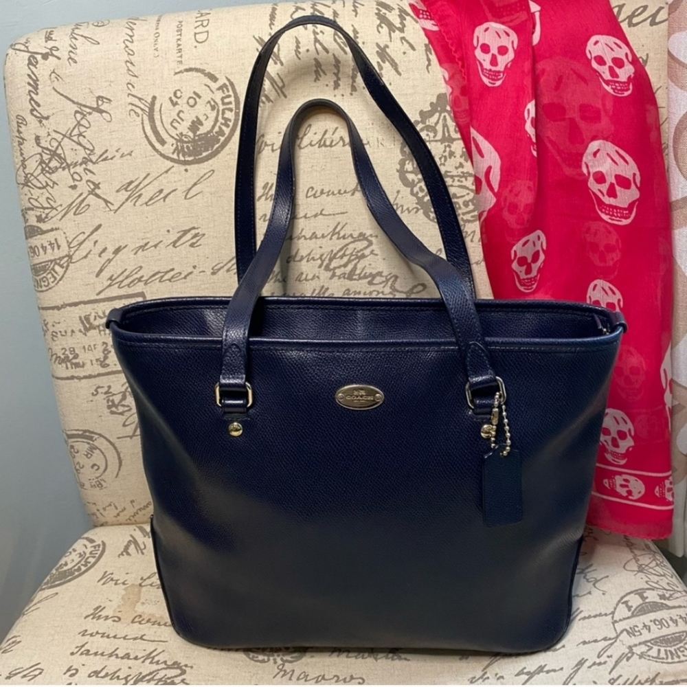 - Coach Navy City Zip Tote